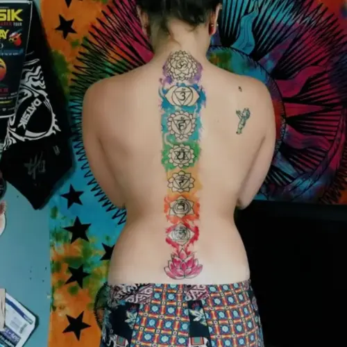 Cost of Colored Spine Tattoo